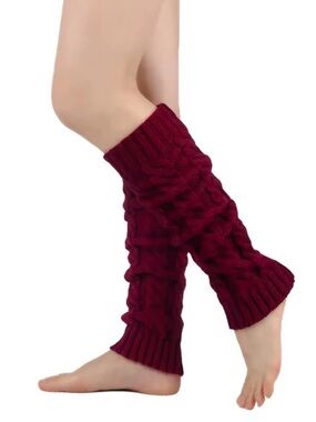 Knit Cable Leg Warmers Autumn And Winter Female Girls Pile Heap Socks Sports